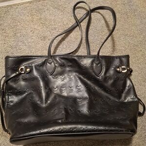 Black Embossed Tote Bag